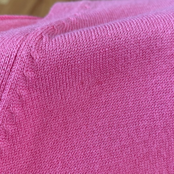 INC Pink Sweater Womens cap sleeve V neck plus Sz 3X Summer lightweight Barbie - Picture 10 of 10